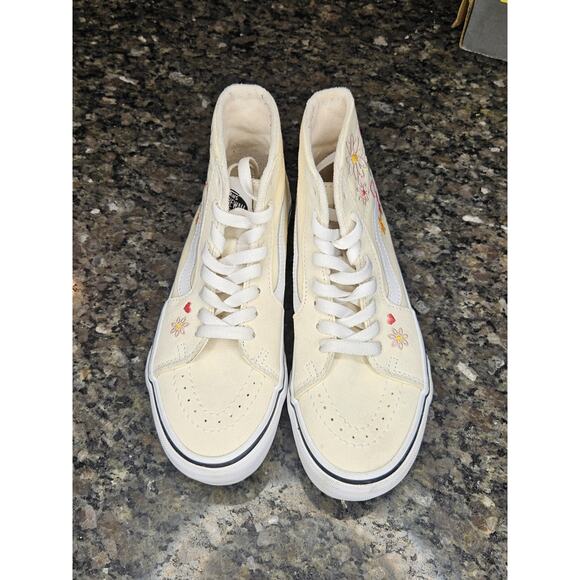 VANS SK8-HI TAPERED PLATFORM LACE UNISEX MEN 4 = WOMEN 5.5 SHOES FLORAL/HART NEW - Picture 4 of 9